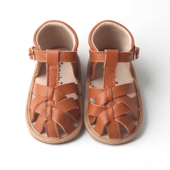 Size 10 Brown Soft-Sole Sandals Toddlers Sandals Non-Slip Toddler Shoes - Picture 1 of 7